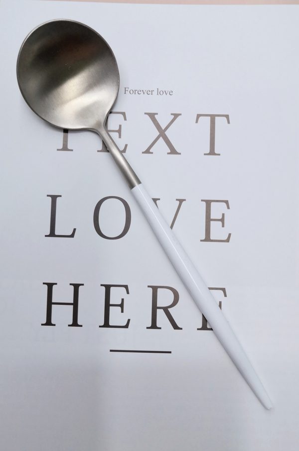 Euler series spoon\White+Silver