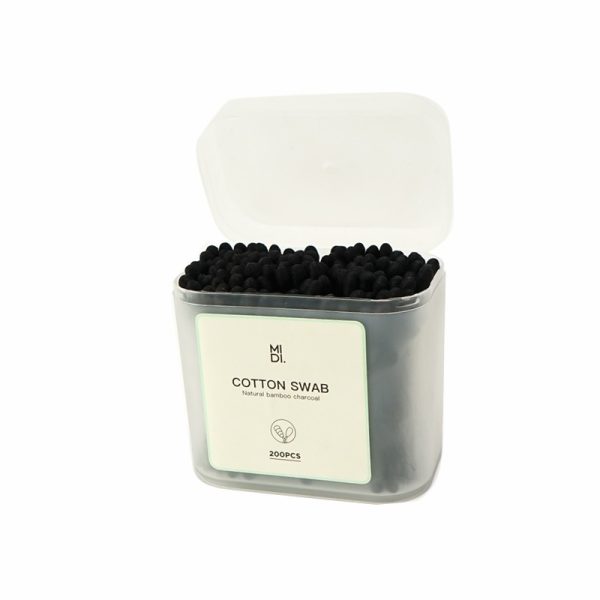 Բամբակյա շվաբր - Bamboo charcoal swab*200PCS/Black